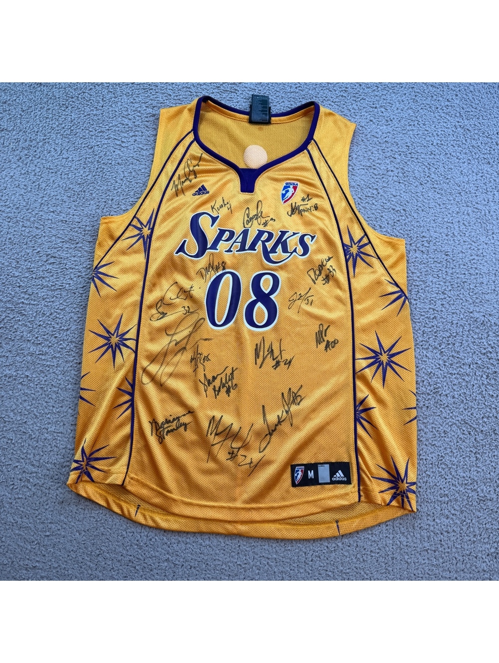 2008 Los Angeles Sparks Signed Adidas WNBA Jersey Candace Parker Lisa Leslie M